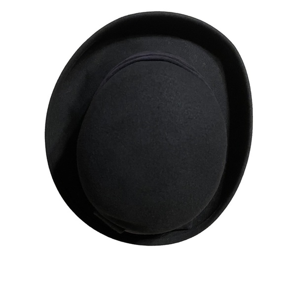 Scala Collection Wool Black Cloche Hat - 22 1/4" - Hat Sz 7 1/8 - Picture 6 of 11